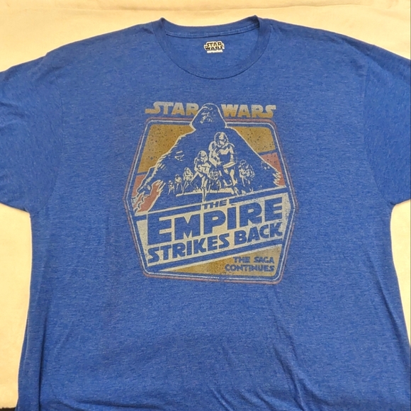 Star Wars The Empire Strikes Back Blue T-Shirt - Picture 1 of 3